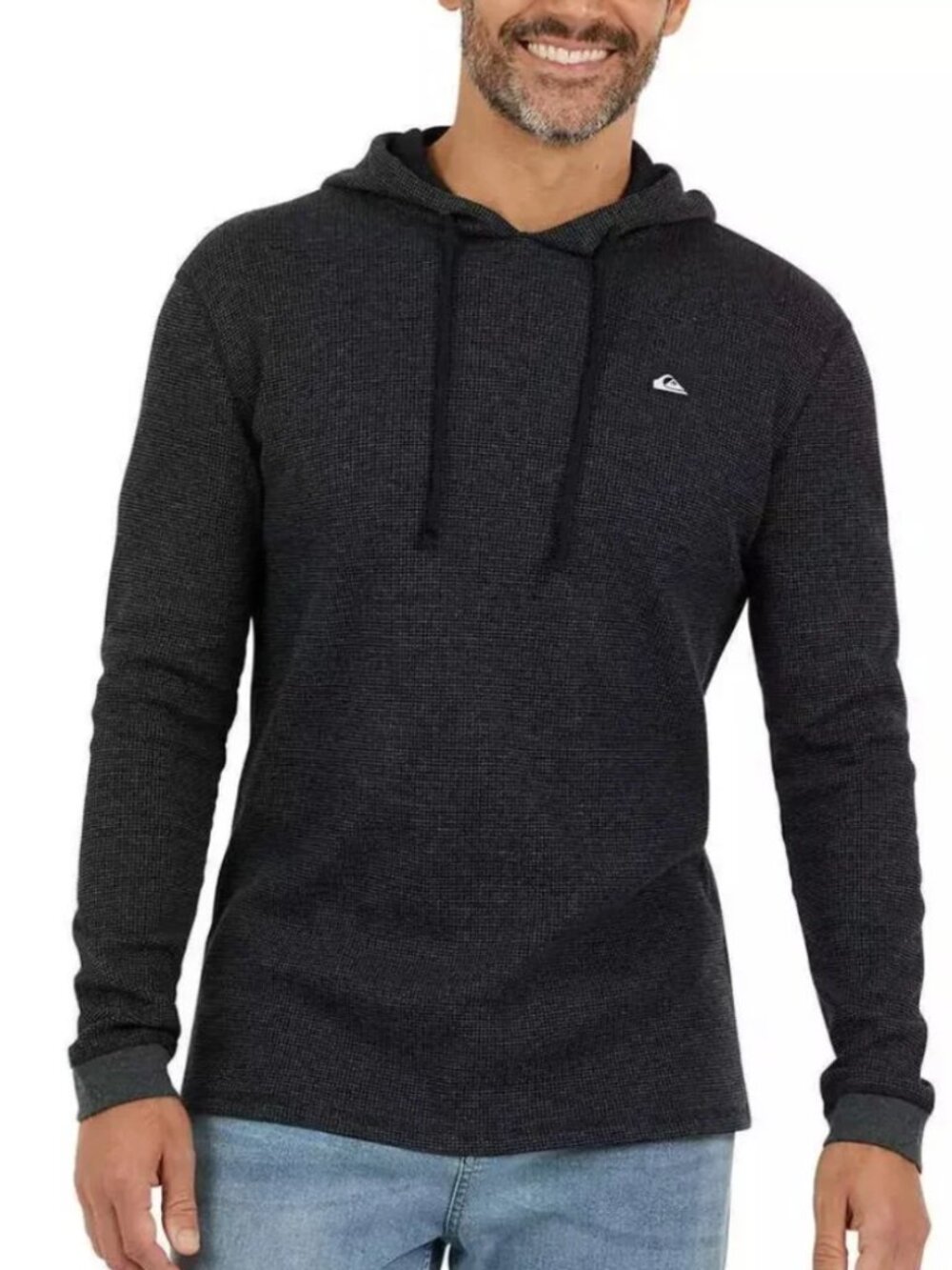 Quiksilver Men's Waffle Textured Hoodie Sweatshirt Small NEW